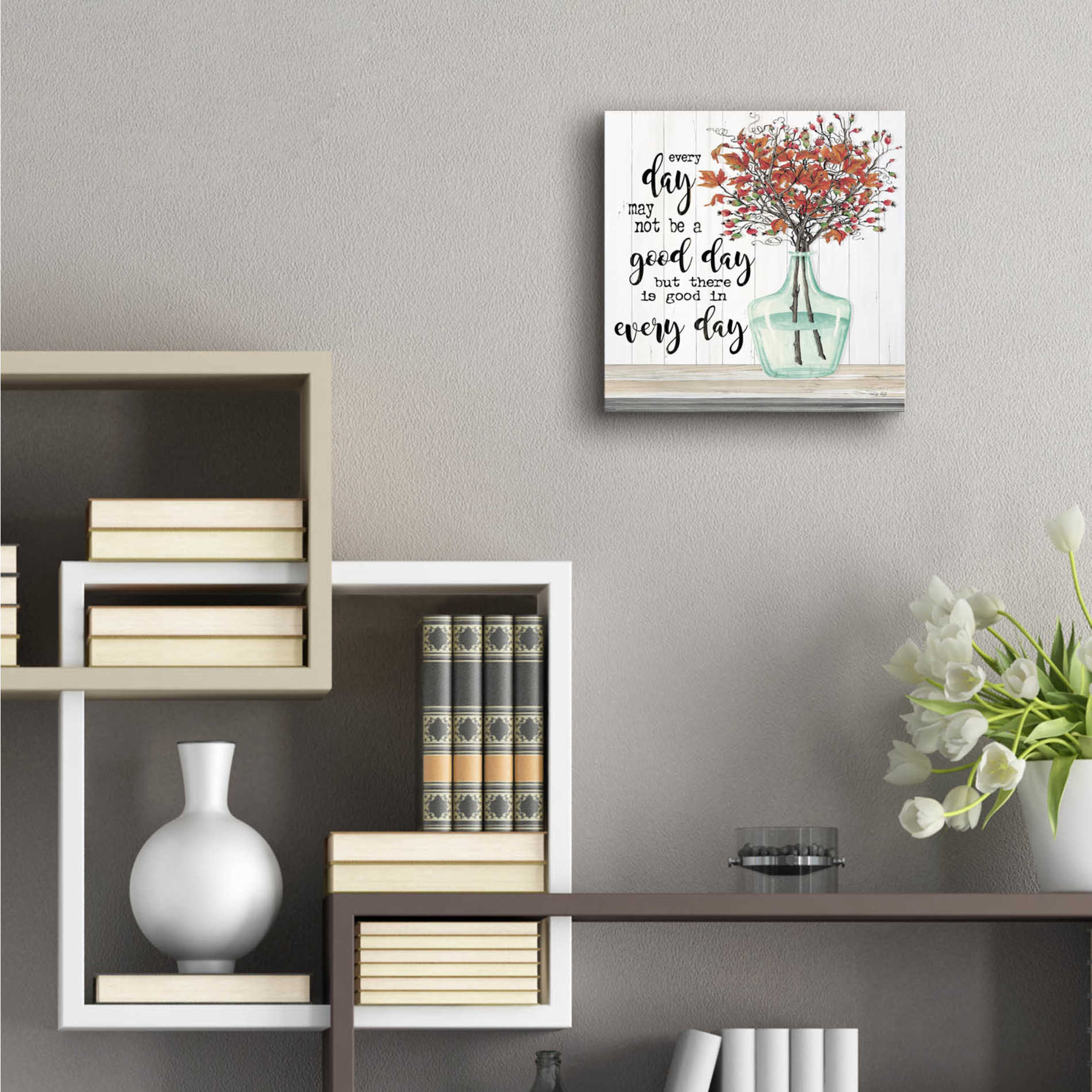 Epic Art 'Good day in Every Day' by Cindy Jacobs, Acrylic Glass Wall Art,12x12