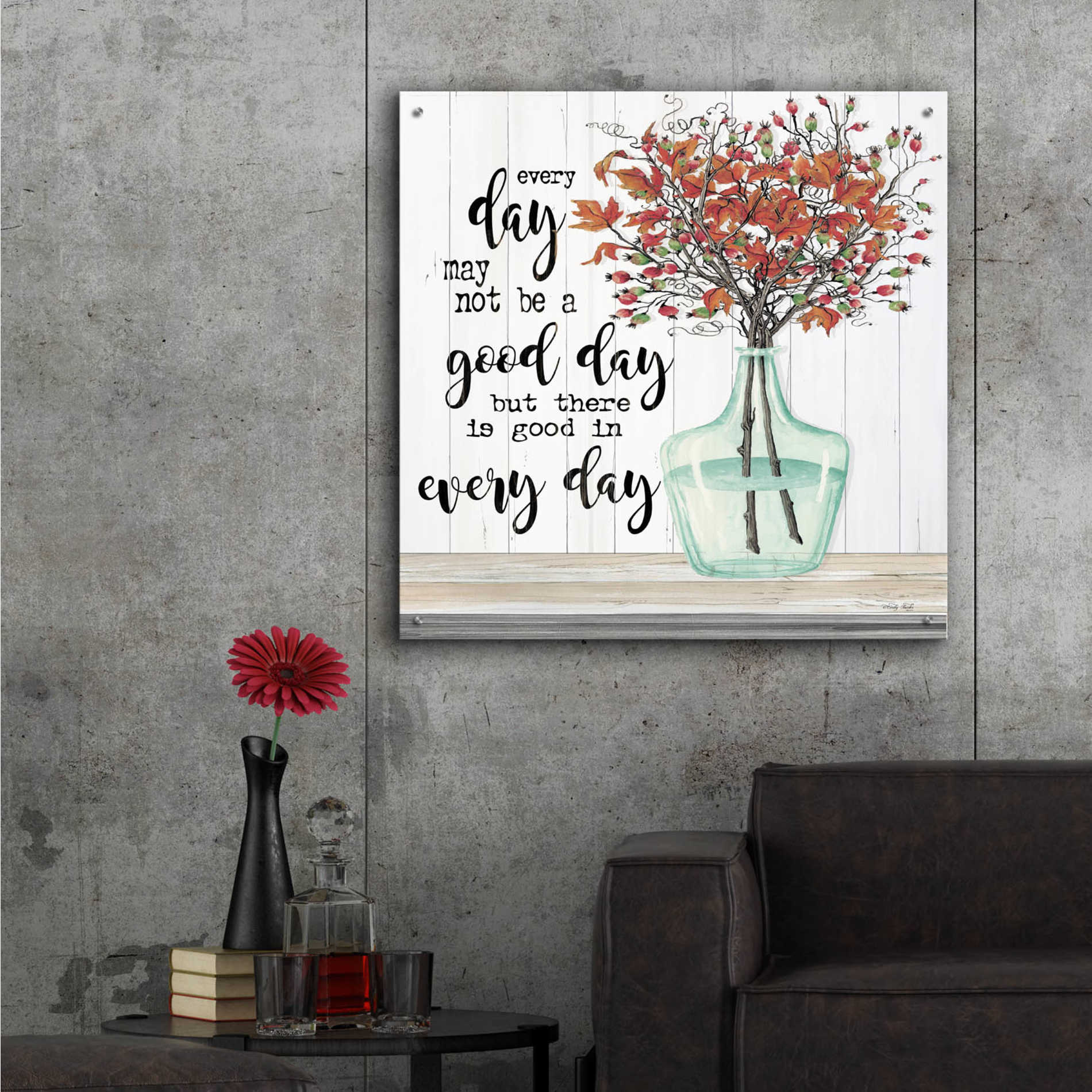 Epic Art 'Good day in Every Day' by Cindy Jacobs, Acrylic Glass Wall Art,36x36