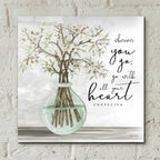 Epic Art 'Go With All Your Heart' by Cindy Jacobs, Acrylic Glass Wall Art,12x12