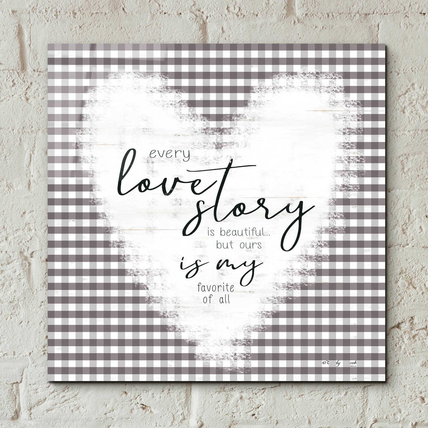 Epic Art 'Love Story' by Cindy Jacobs, Acrylic Glass Wall Art,12x12