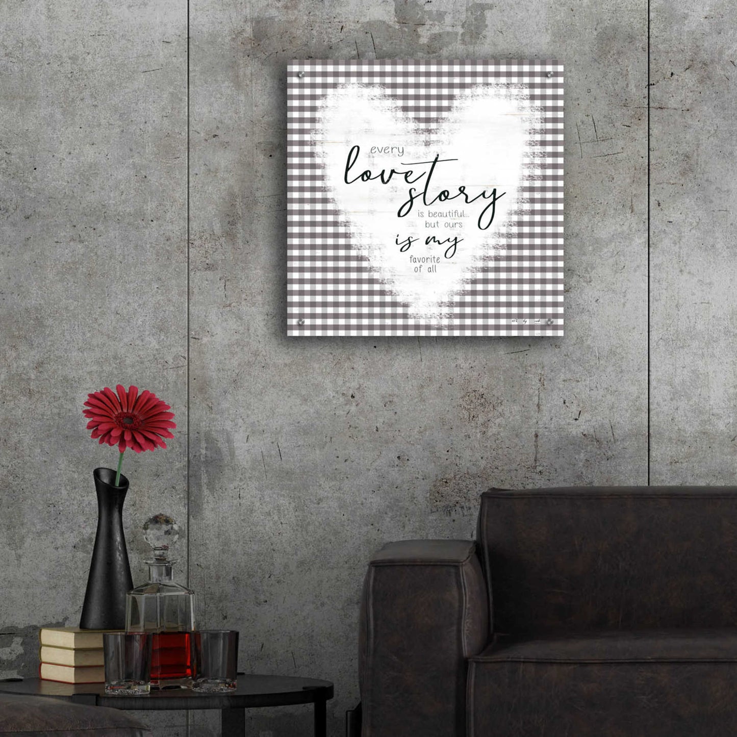 Epic Art 'Love Story' by Cindy Jacobs, Acrylic Glass Wall Art,24x24