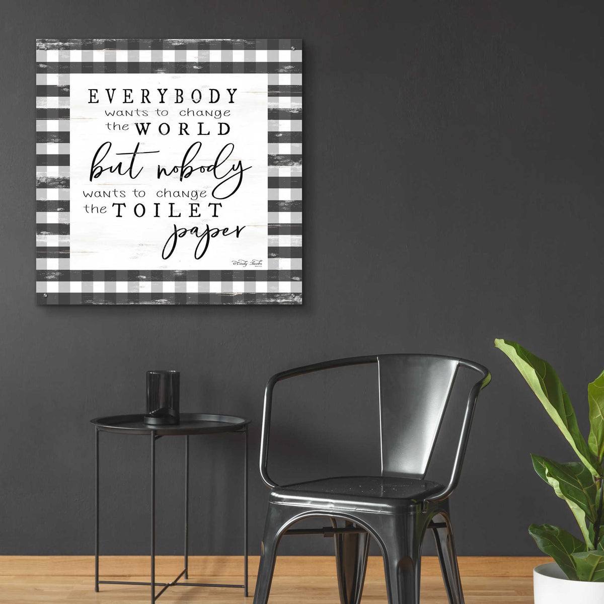 Epic Art 'Everybody Wants to Change the World' by Cindy Jacobs, Acrylic Glass Wall Art,36x36