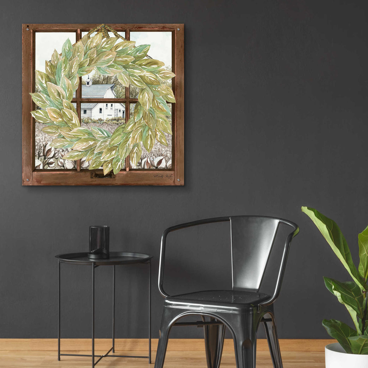 Epic Art 'Country Windowpane' by Cindy Jacobs, Acrylic Glass Wall Art,36x36