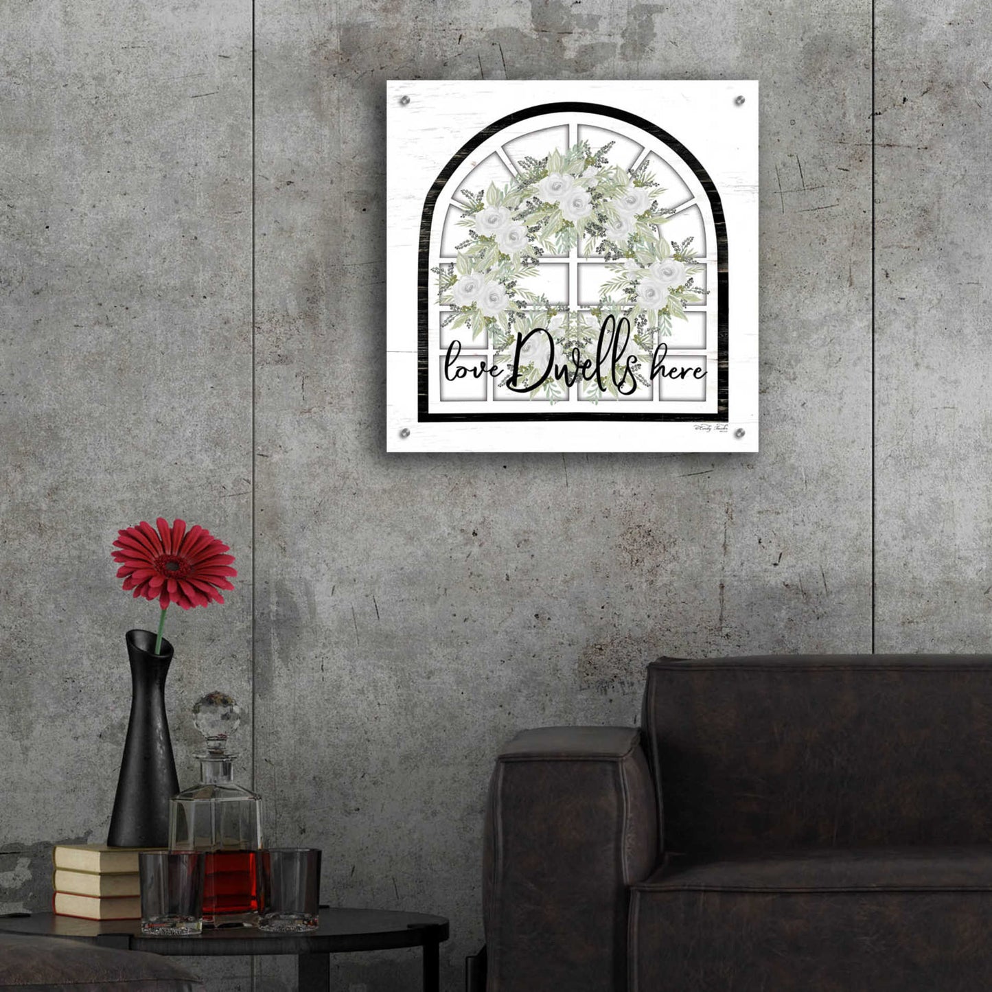 Epic Art 'Love Dwells Here' by Cindy Jacobs, Acrylic Glass Wall Art,24x24