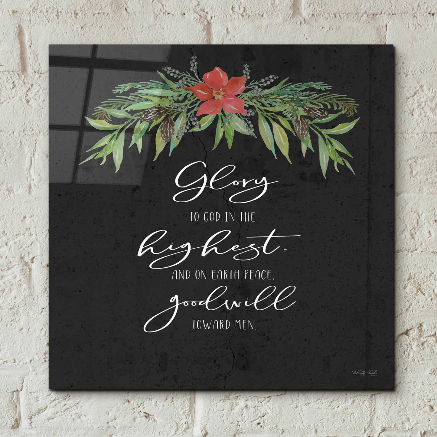 Epic Art 'Glory to God' by Cindy Jacobs, Acrylic Glass Wall Art,12x12