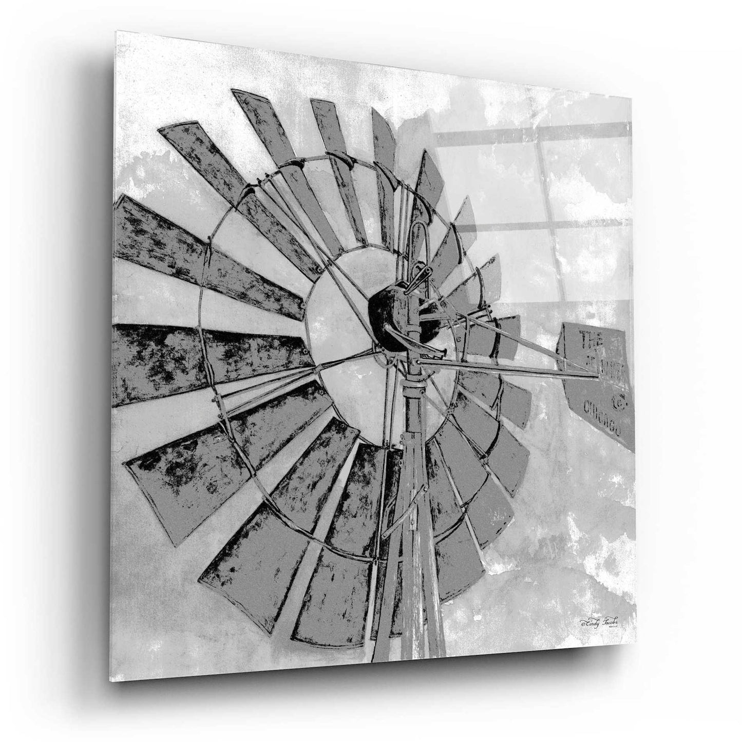 Epic Art 'Windmill Rotor' by Cindy Jacobs, Acrylic Glass Wall Art,12x12