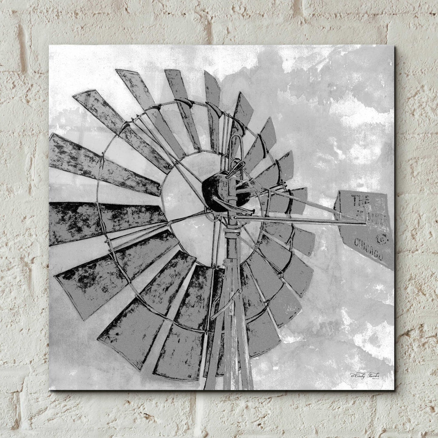 Epic Art 'Windmill Rotor' by Cindy Jacobs, Acrylic Glass Wall Art,12x12