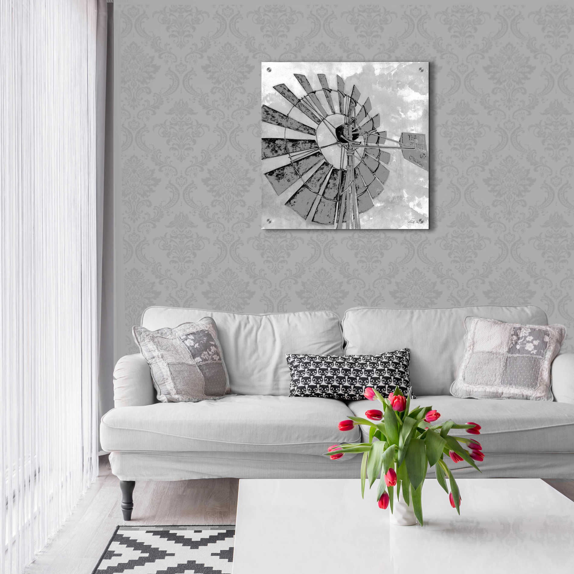 Epic Art 'Windmill Rotor' by Cindy Jacobs, Acrylic Glass Wall Art,24x24