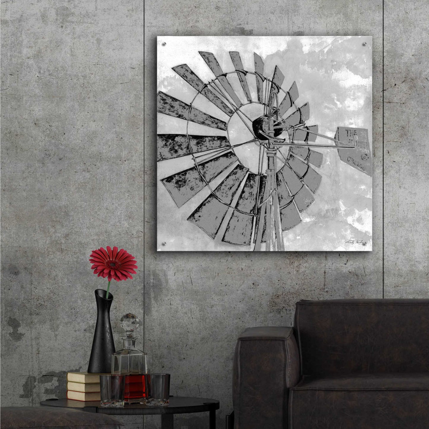 Epic Art 'Windmill Rotor' by Cindy Jacobs, Acrylic Glass Wall Art,36x36