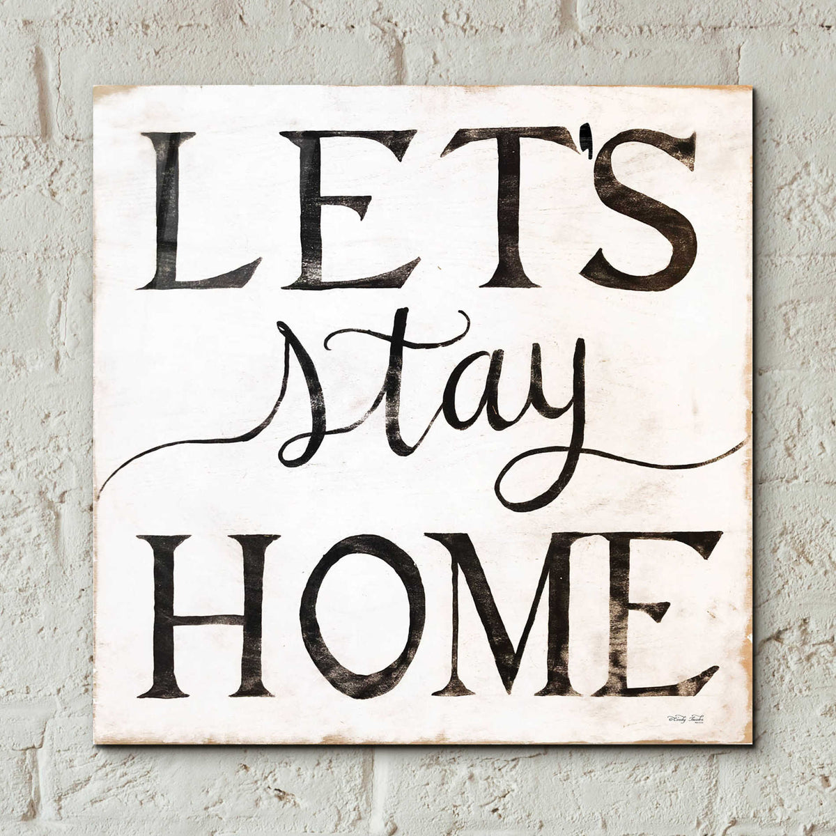 Epic Art 'Let's Stay Home I' by Cindy Jacobs, Acrylic Glass Wall Art,12x12