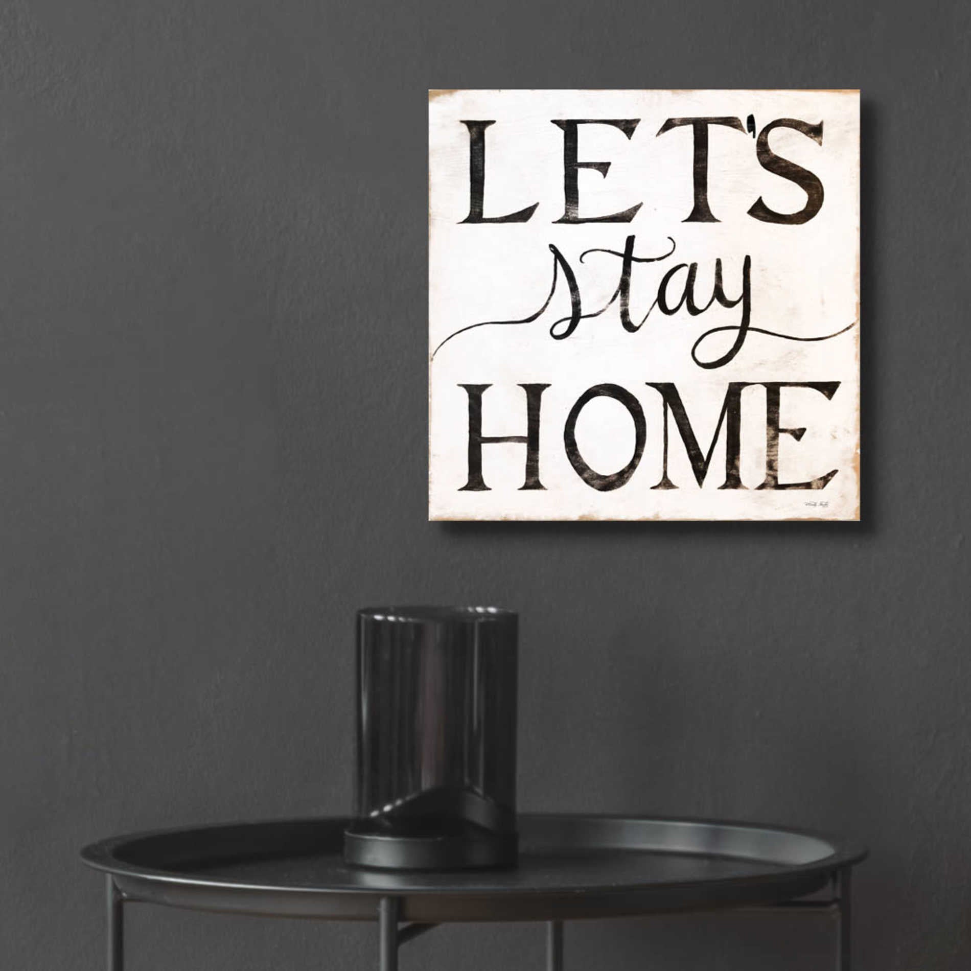Epic Art 'Let's Stay Home I' by Cindy Jacobs, Acrylic Glass Wall Art,12x12