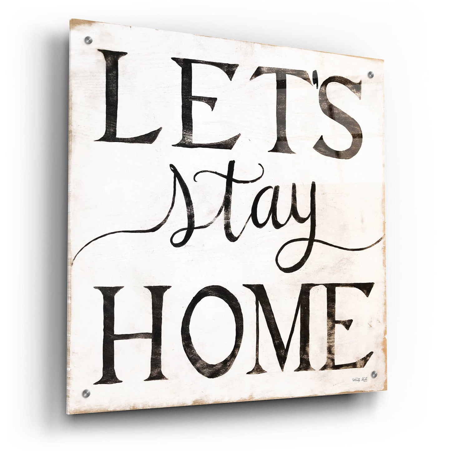 Epic Art 'Let's Stay Home I' by Cindy Jacobs, Acrylic Glass Wall Art,24x24