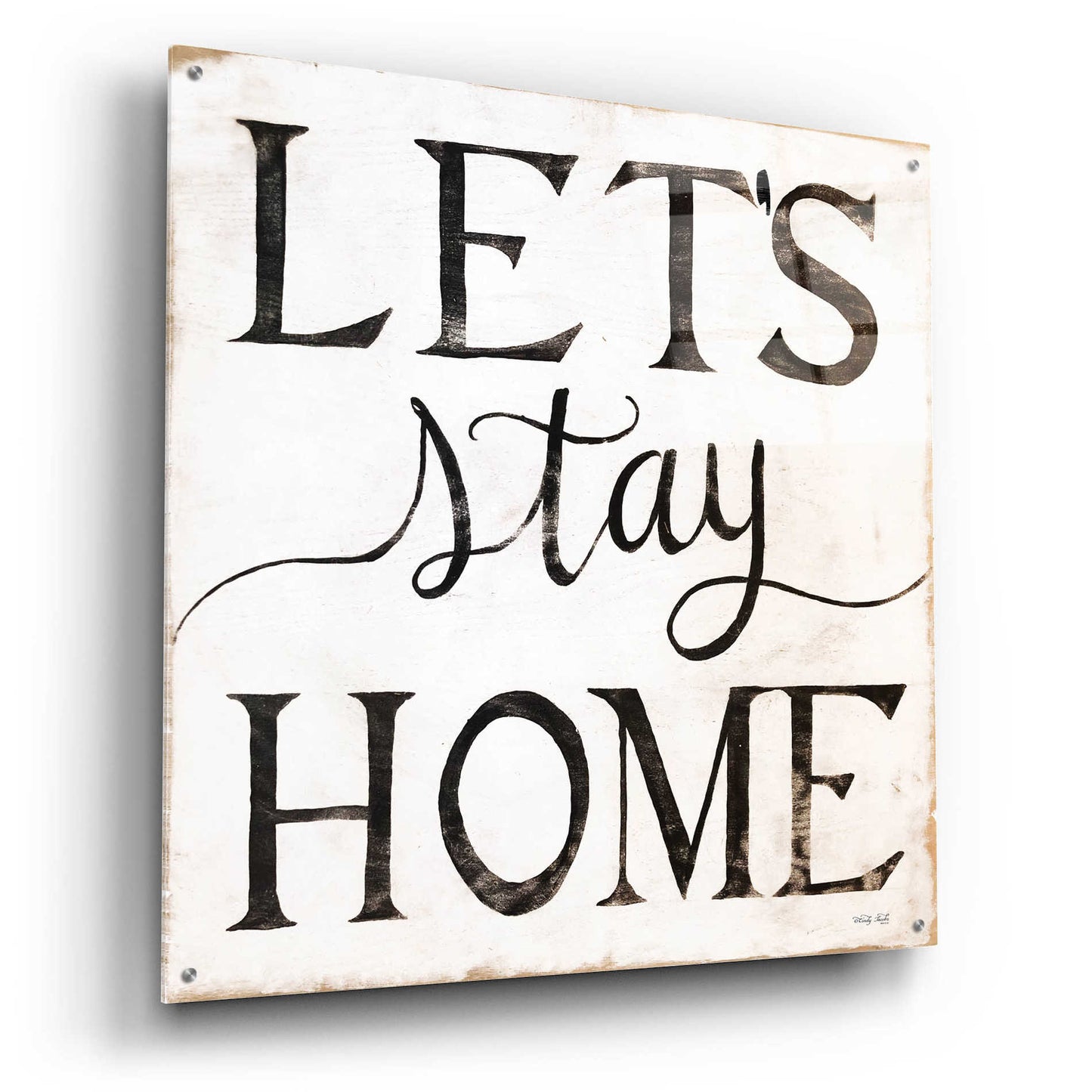 Epic Art 'Let's Stay Home I' by Cindy Jacobs, Acrylic Glass Wall Art,36x36