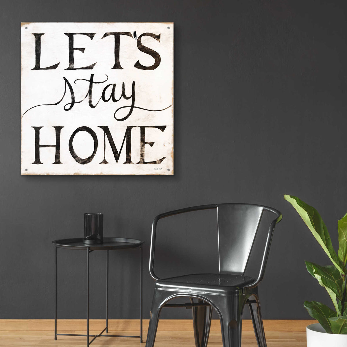 Epic Art 'Let's Stay Home I' by Cindy Jacobs, Acrylic Glass Wall Art,36x36