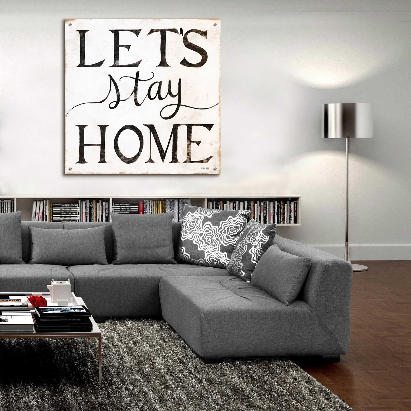 Epic Art 'Let's Stay Home I' by Cindy Jacobs, Acrylic Glass Wall Art,36x36