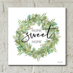 Epic Art 'Home Sweet Home Wreath I' by Cindy Jacobs, Acrylic Glass Wall Art,12x12