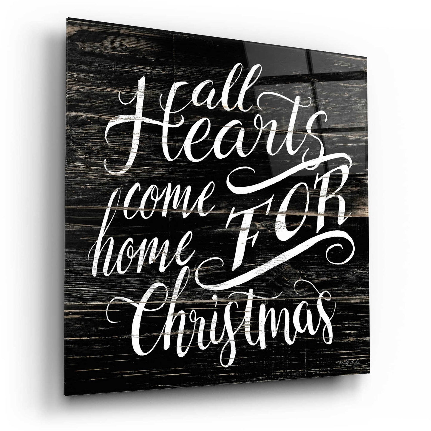 Epic Art 'Home For Christmas' by Cindy Jacobs, Acrylic Glass Wall Art,12x12