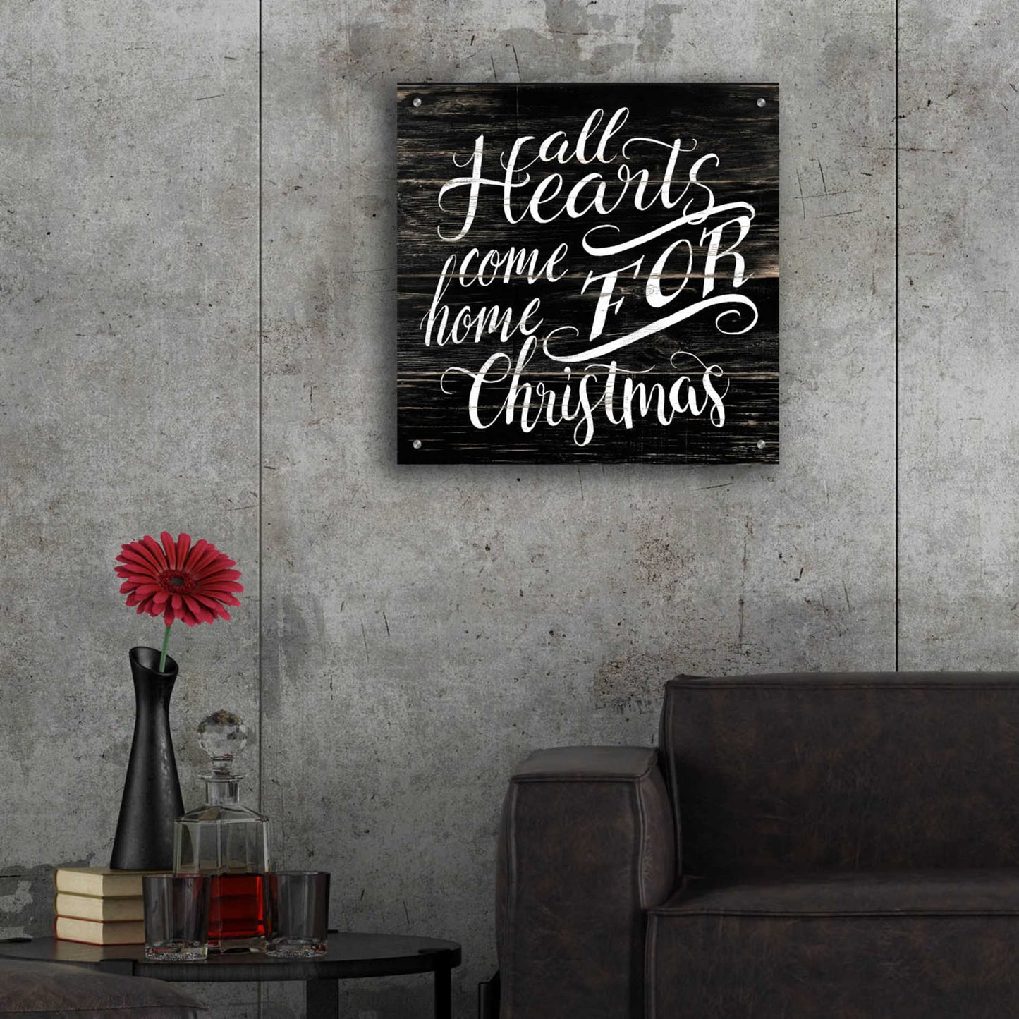 Epic Art 'Home For Christmas' by Cindy Jacobs, Acrylic Glass Wall Art,24x24