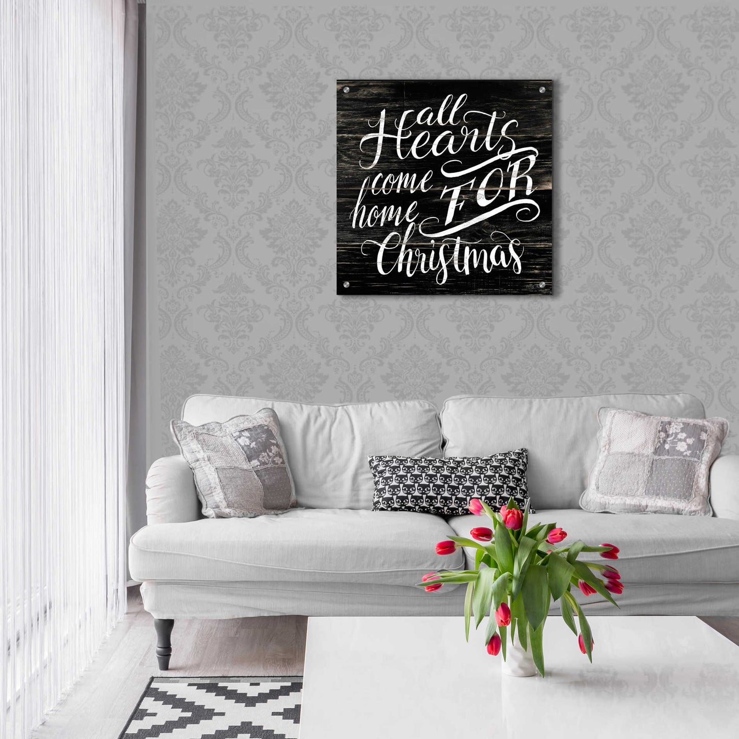 Epic Art 'Home For Christmas' by Cindy Jacobs, Acrylic Glass Wall Art,24x24