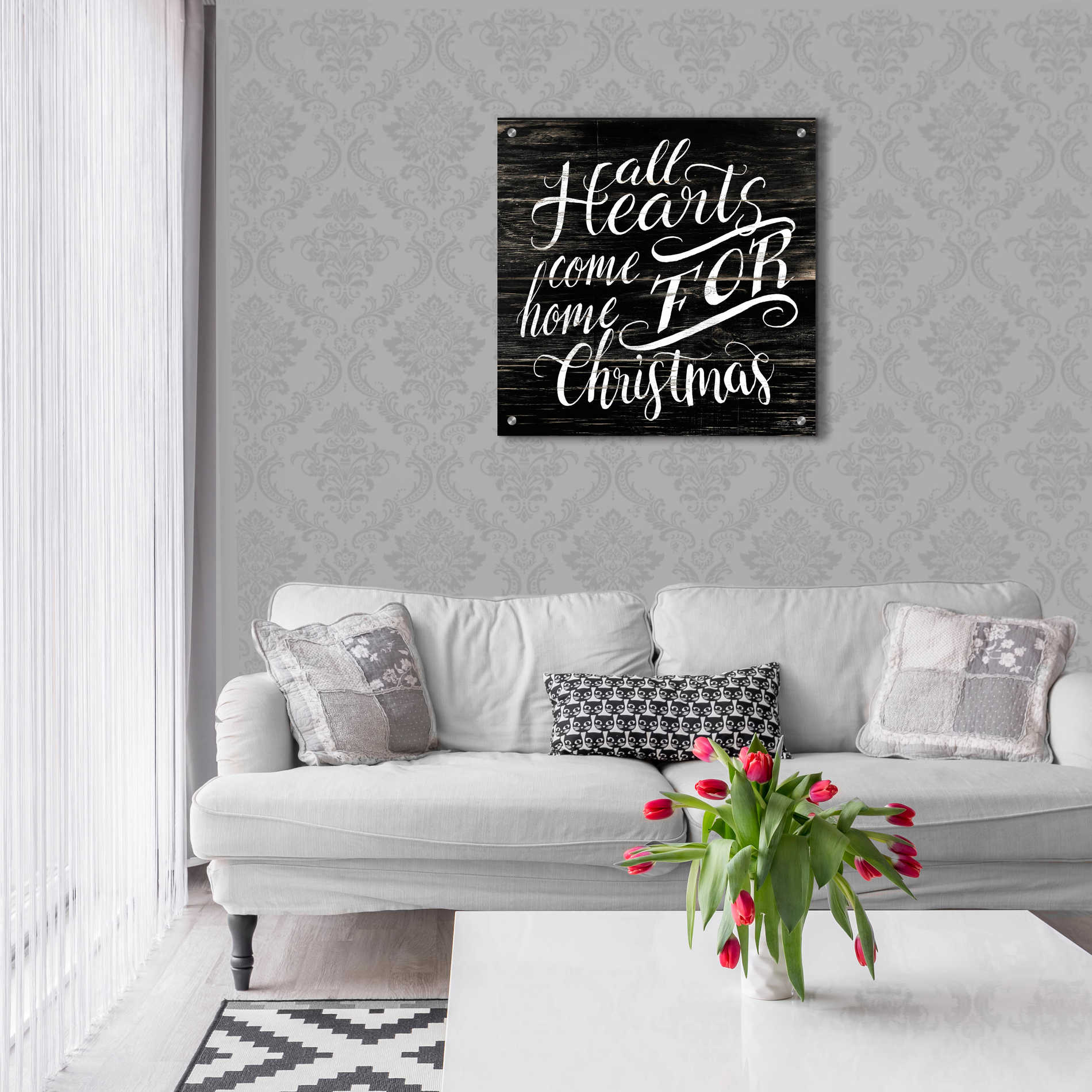 Epic Art 'Home For Christmas' by Cindy Jacobs, Acrylic Glass Wall Art,24x24