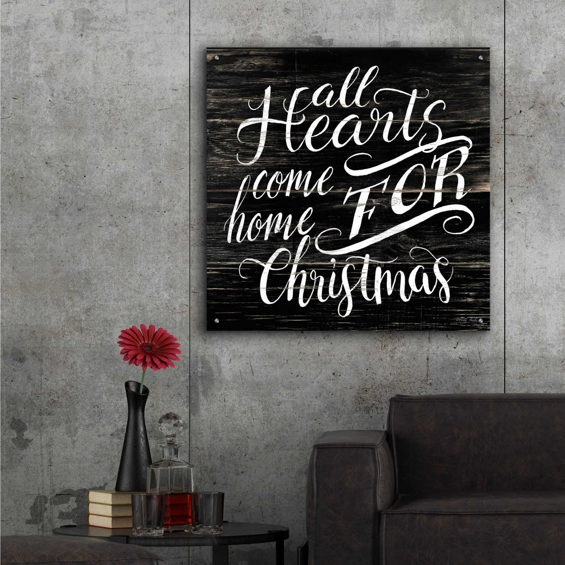 Epic Art 'Home For Christmas' by Cindy Jacobs, Acrylic Glass Wall Art,36x36