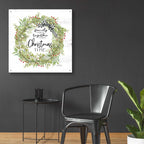 Epic Art 'Christmas Time Wreath' by Cindy Jacobs, Acrylic Glass Wall Art,36x36