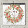 Epic Art 'Merry Christmas & Happy New Year Wreath' by Cindy Jacobs, Acrylic Glass Wall Art,12x12