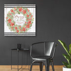Epic Art 'Merry Christmas & Happy New Year Wreath' by Cindy Jacobs, Acrylic Glass Wall Art,36x36