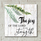 Epic Art 'The Joy of the Lord is My Strength' by Cindy Jacobs, Acrylic Glass Wall Art,12x12