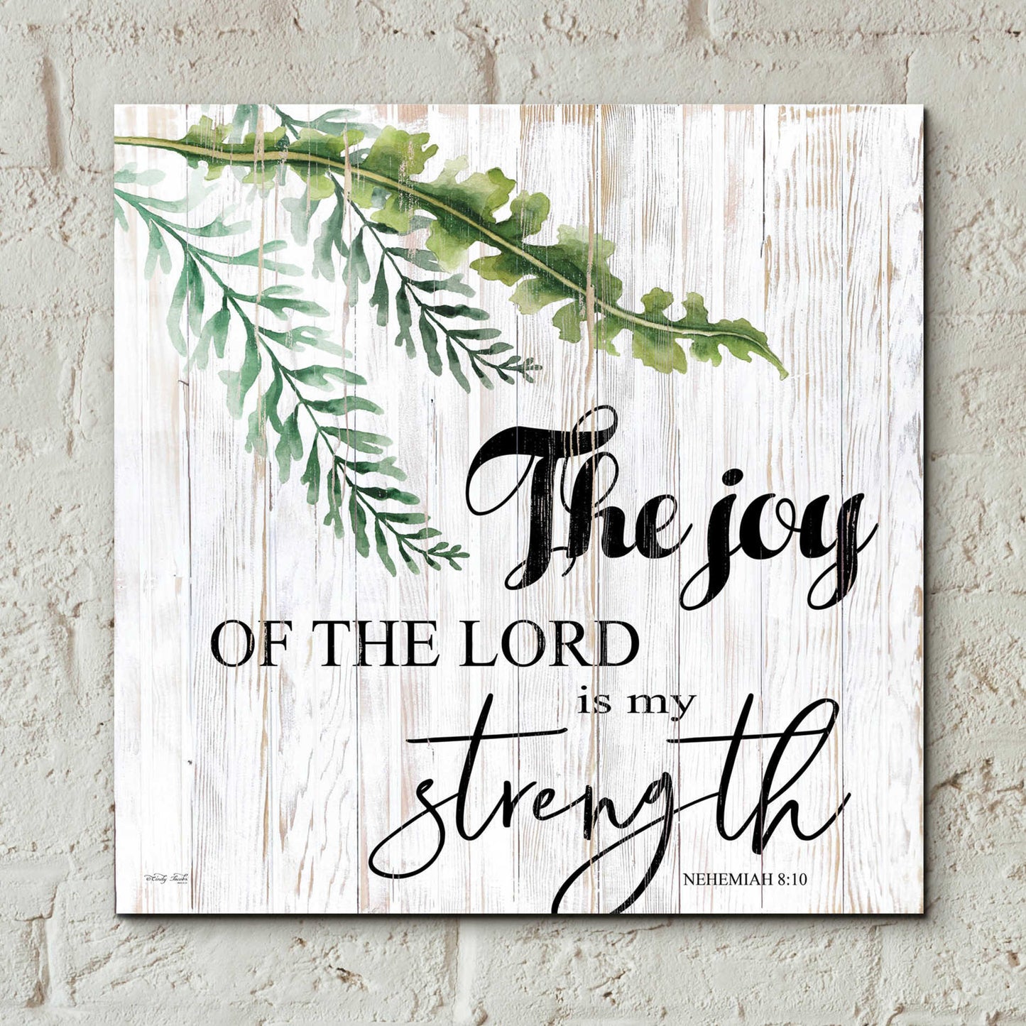 Epic Art 'The Joy of the Lord is My Strength' by Cindy Jacobs, Acrylic Glass Wall Art,12x12