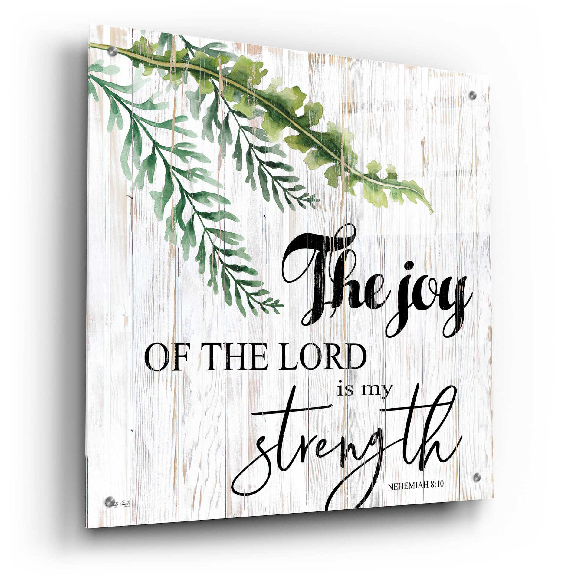 Epic Art 'The Joy of the Lord is My Strength' by Cindy Jacobs, Acrylic Glass Wall Art,24x24