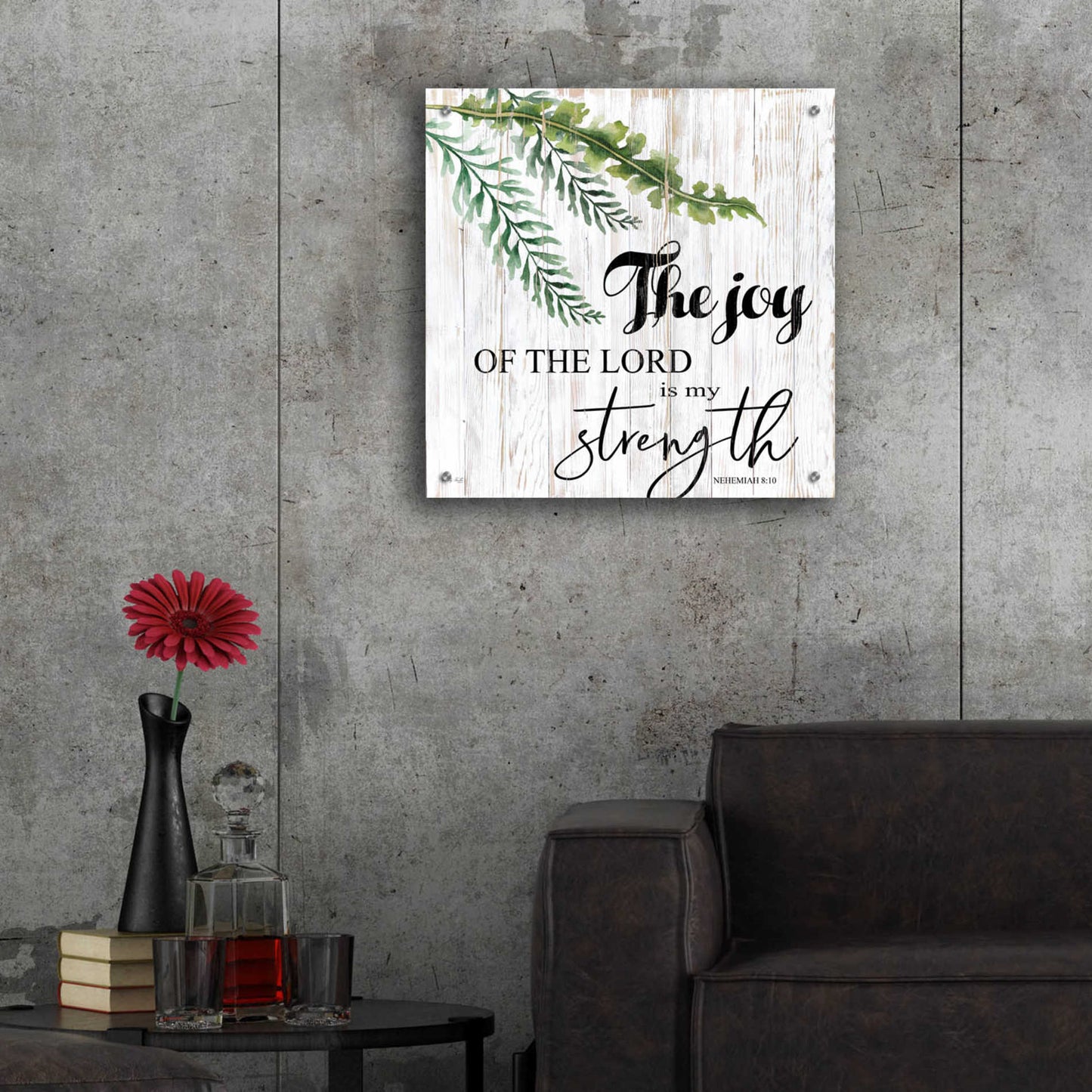 Epic Art 'The Joy of the Lord is My Strength' by Cindy Jacobs, Acrylic Glass Wall Art,24x24