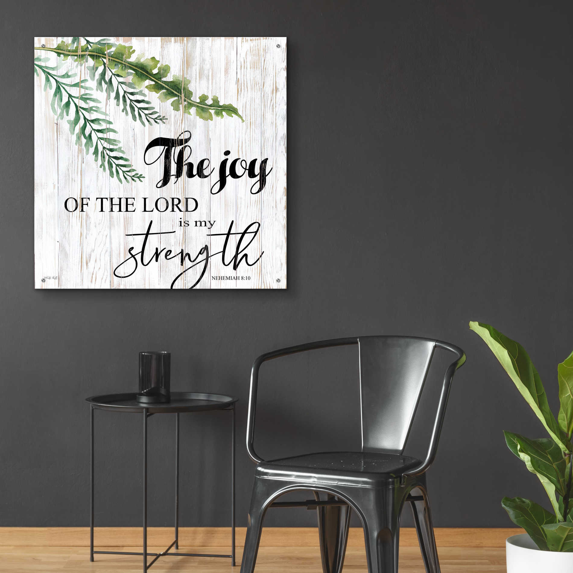 Epic Art 'The Joy of the Lord is My Strength' by Cindy Jacobs, Acrylic Glass Wall Art,36x36