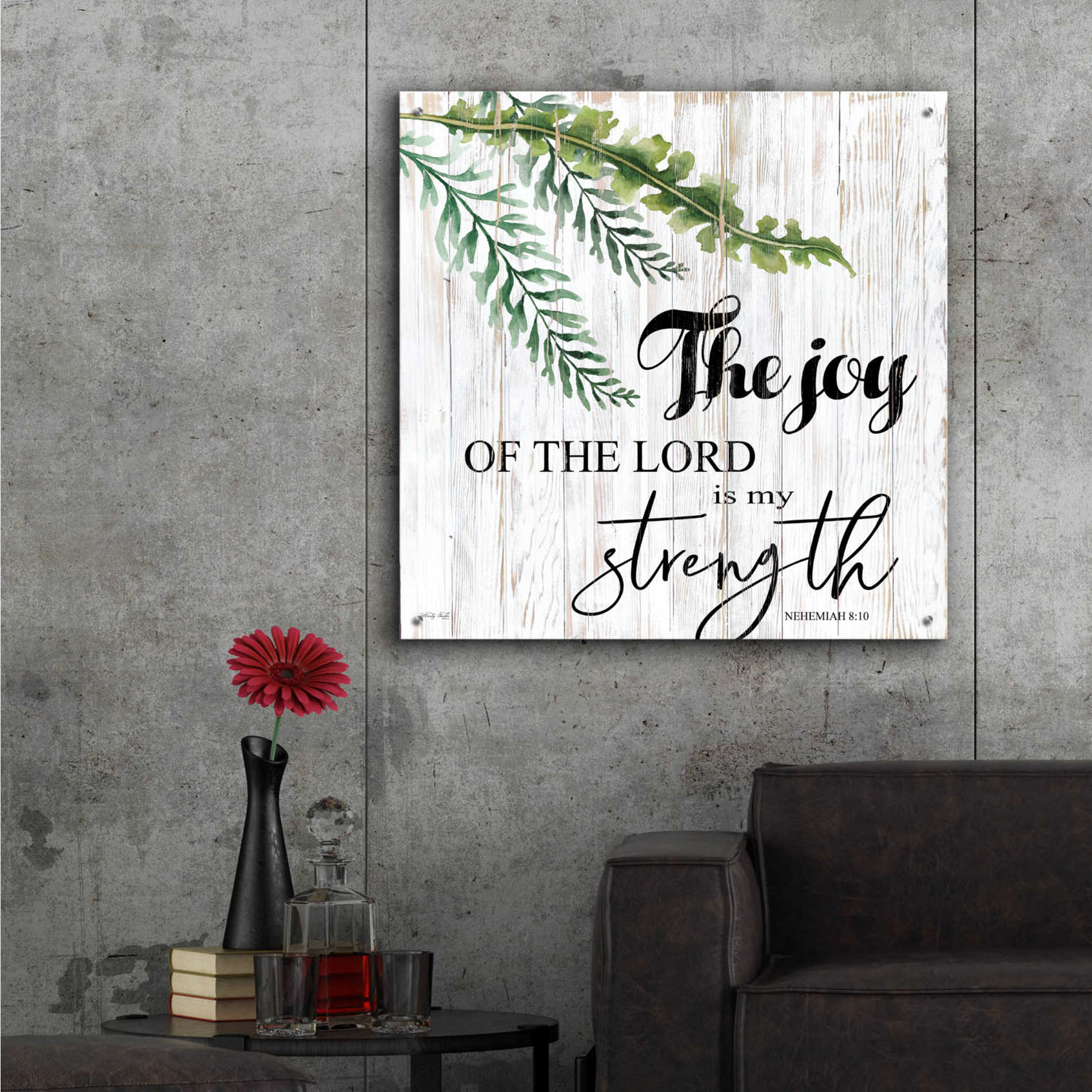 Epic Art 'The Joy of the Lord is My Strength' by Cindy Jacobs, Acrylic Glass Wall Art,36x36