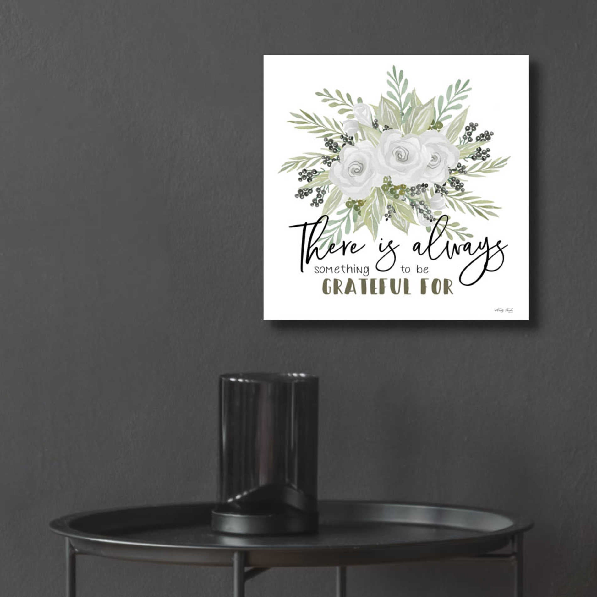 Epic Art 'There is Always Something to be Grateful For' by Cindy Jacobs, Acrylic Glass Wall Art,12x12