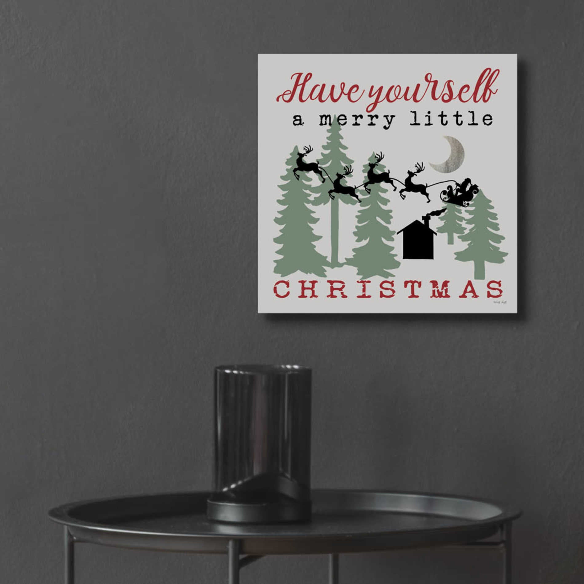 Epic Art 'Have Yourself a Merry Little Christmas' by Cindy Jacobs, Acrylic Glass Wall Art,12x12