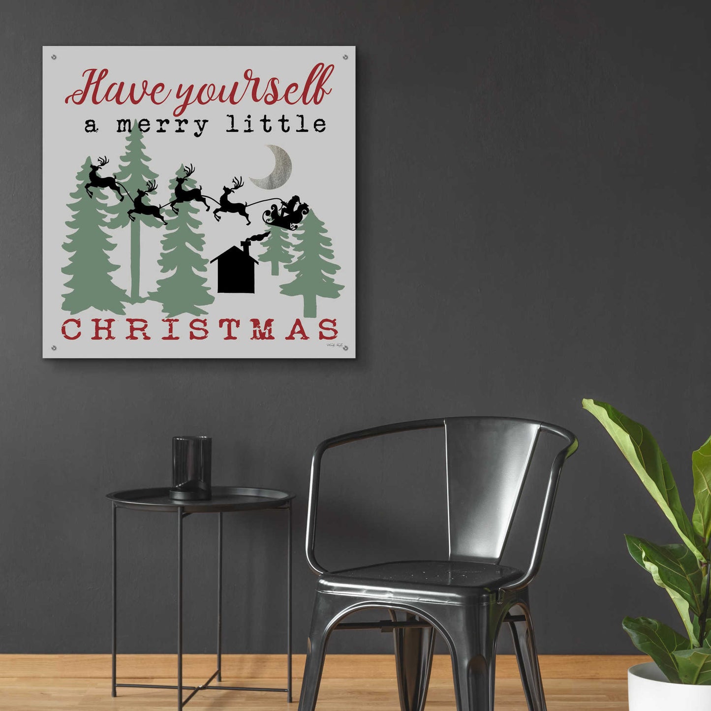 Epic Art 'Have Yourself a Merry Little Christmas' by Cindy Jacobs, Acrylic Glass Wall Art,36x36