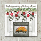 Epic Art 'The Stockings Were Hung' by Cindy Jacobs, Acrylic Glass Wall Art,12x12