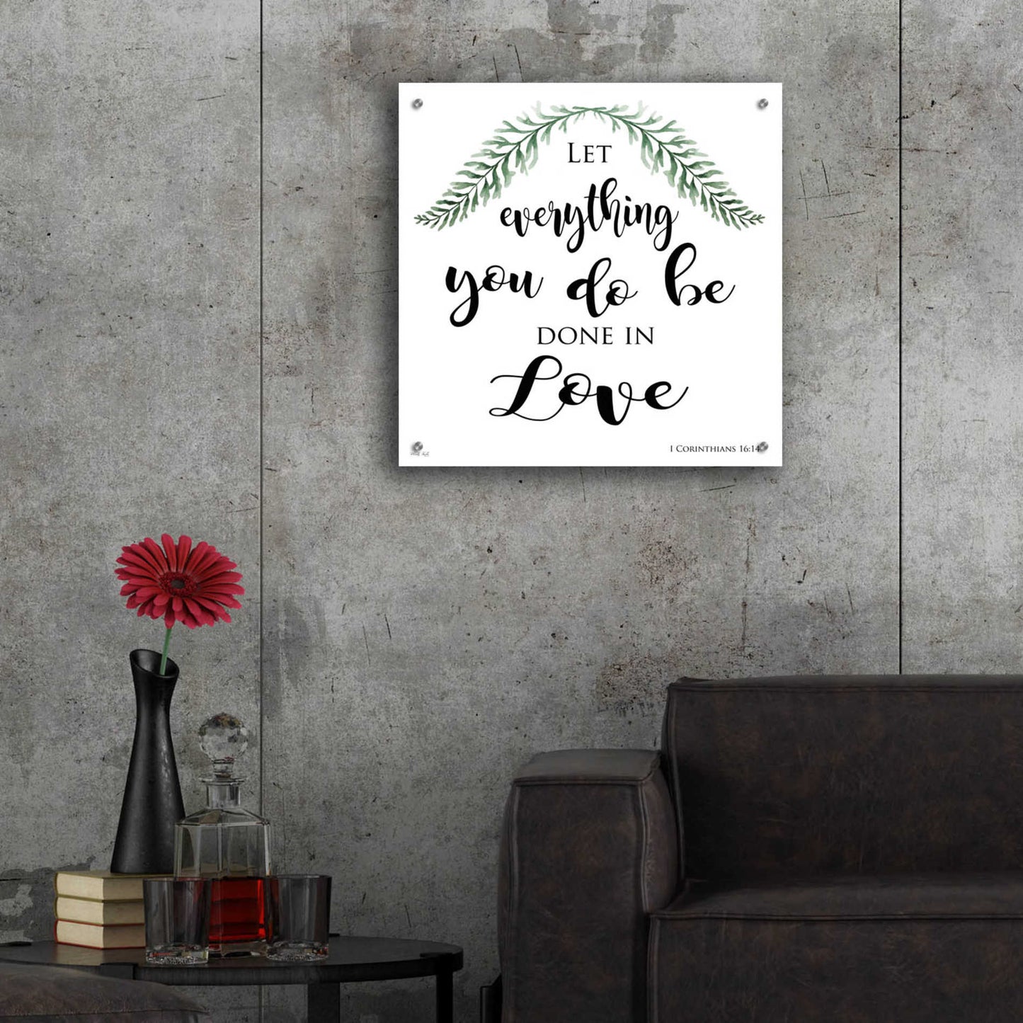 Epic Art 'Let Everything You Do Be Done in Love' by Cindy Jacobs, Acrylic Glass Wall Art,24x24