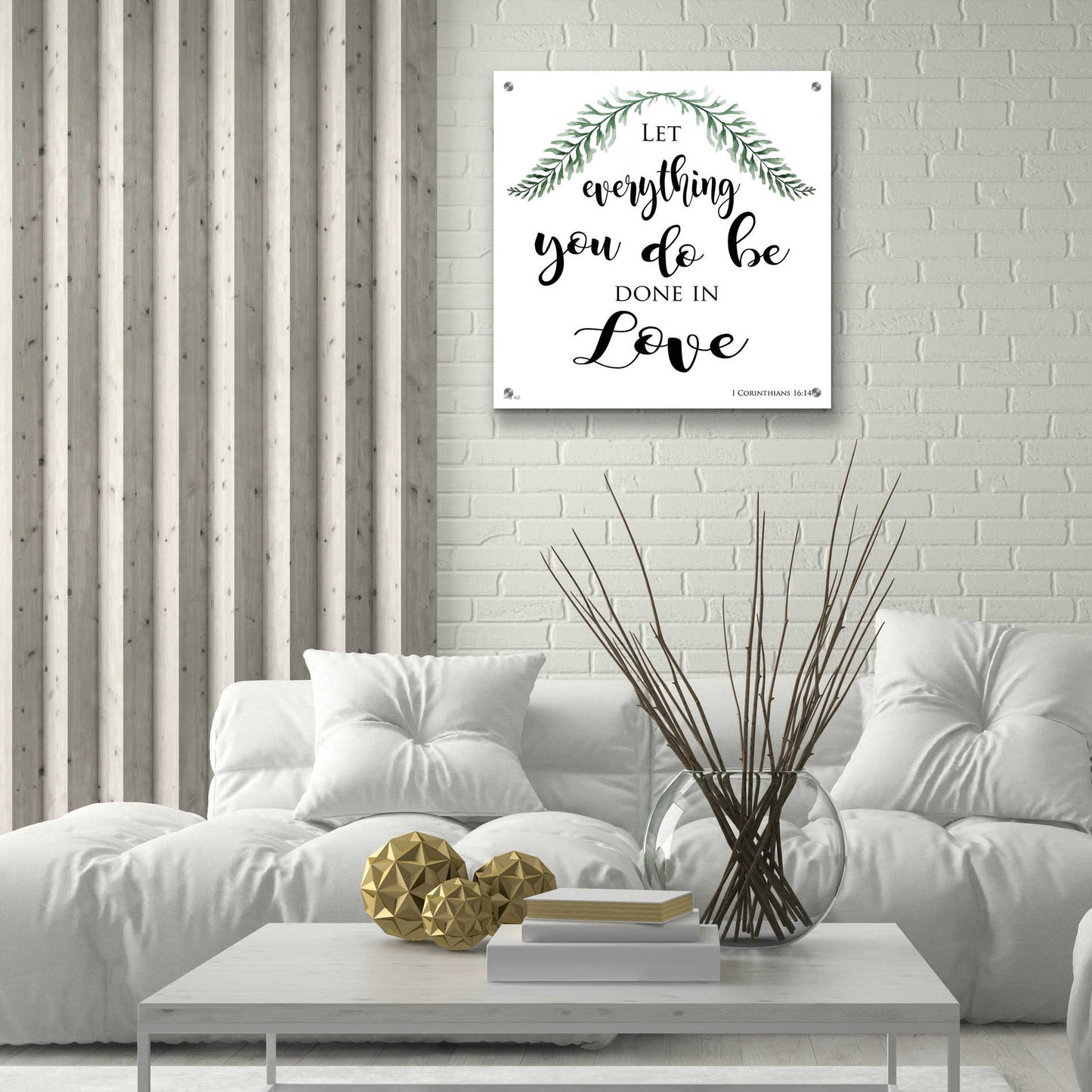 Epic Art 'Let Everything You Do Be Done in Love' by Cindy Jacobs, Acrylic Glass Wall Art,24x24