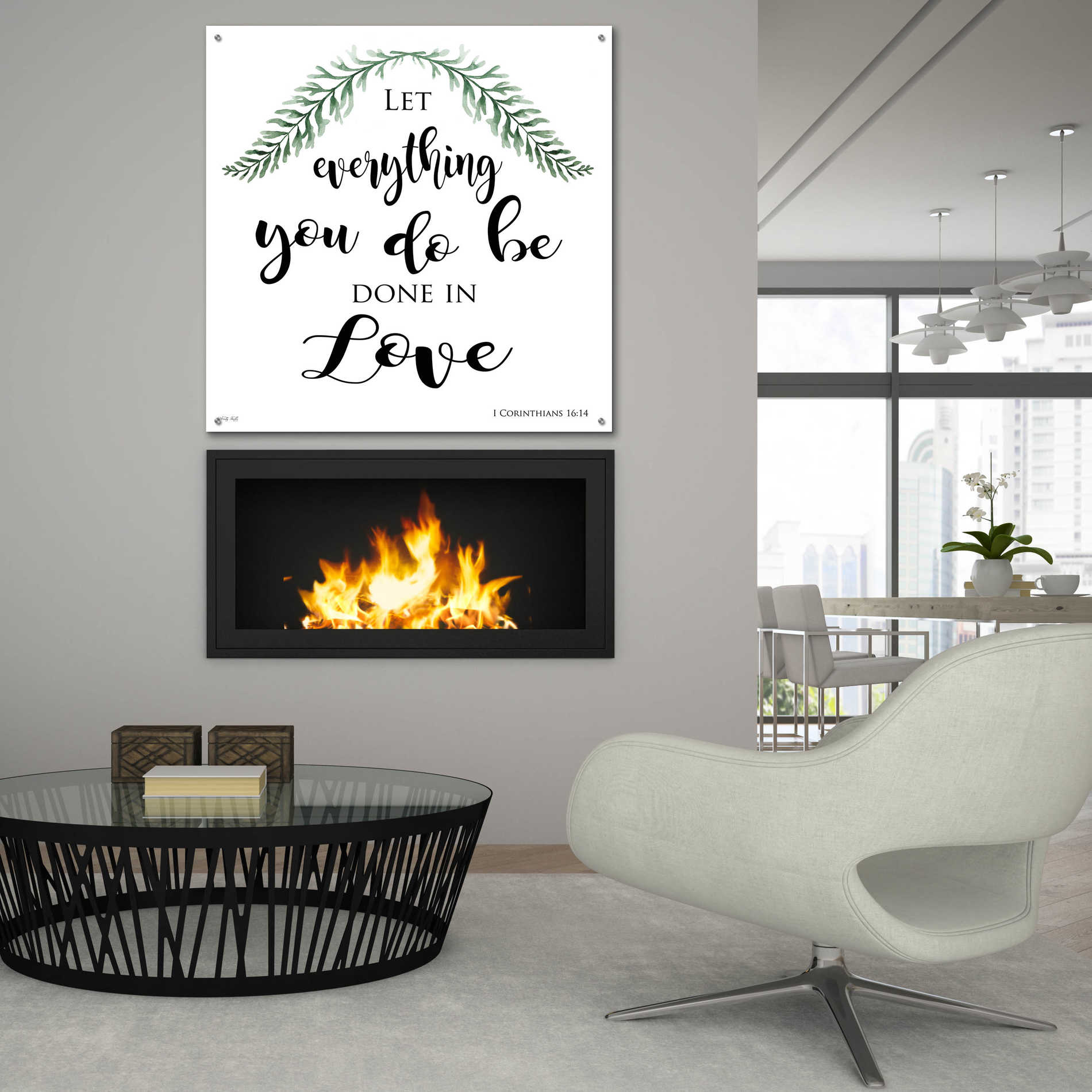 Epic Art 'Let Everything You Do Be Done in Love' by Cindy Jacobs, Acrylic Glass Wall Art,36x36