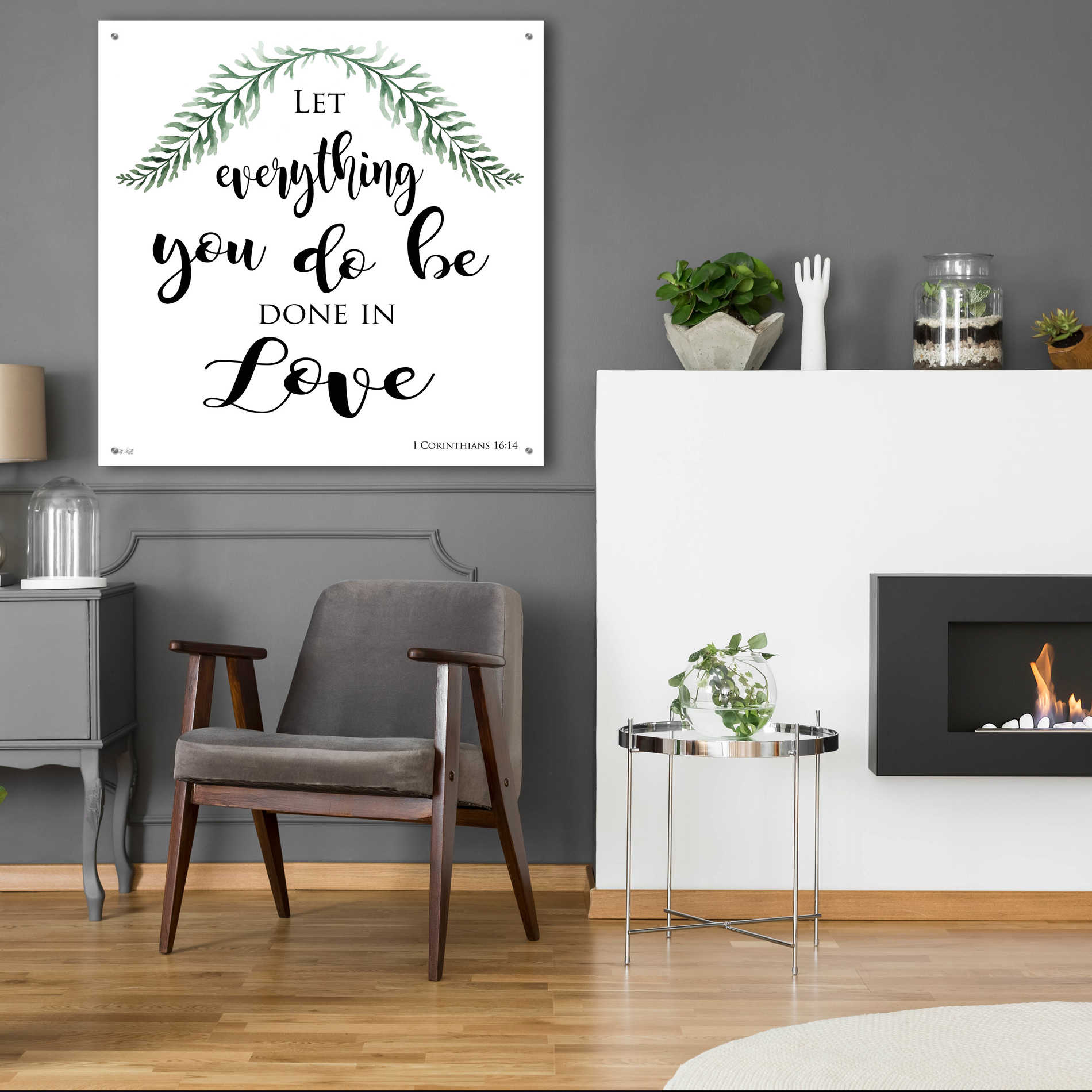 Epic Art 'Let Everything You Do Be Done in Love' by Cindy Jacobs, Acrylic Glass Wall Art,36x36