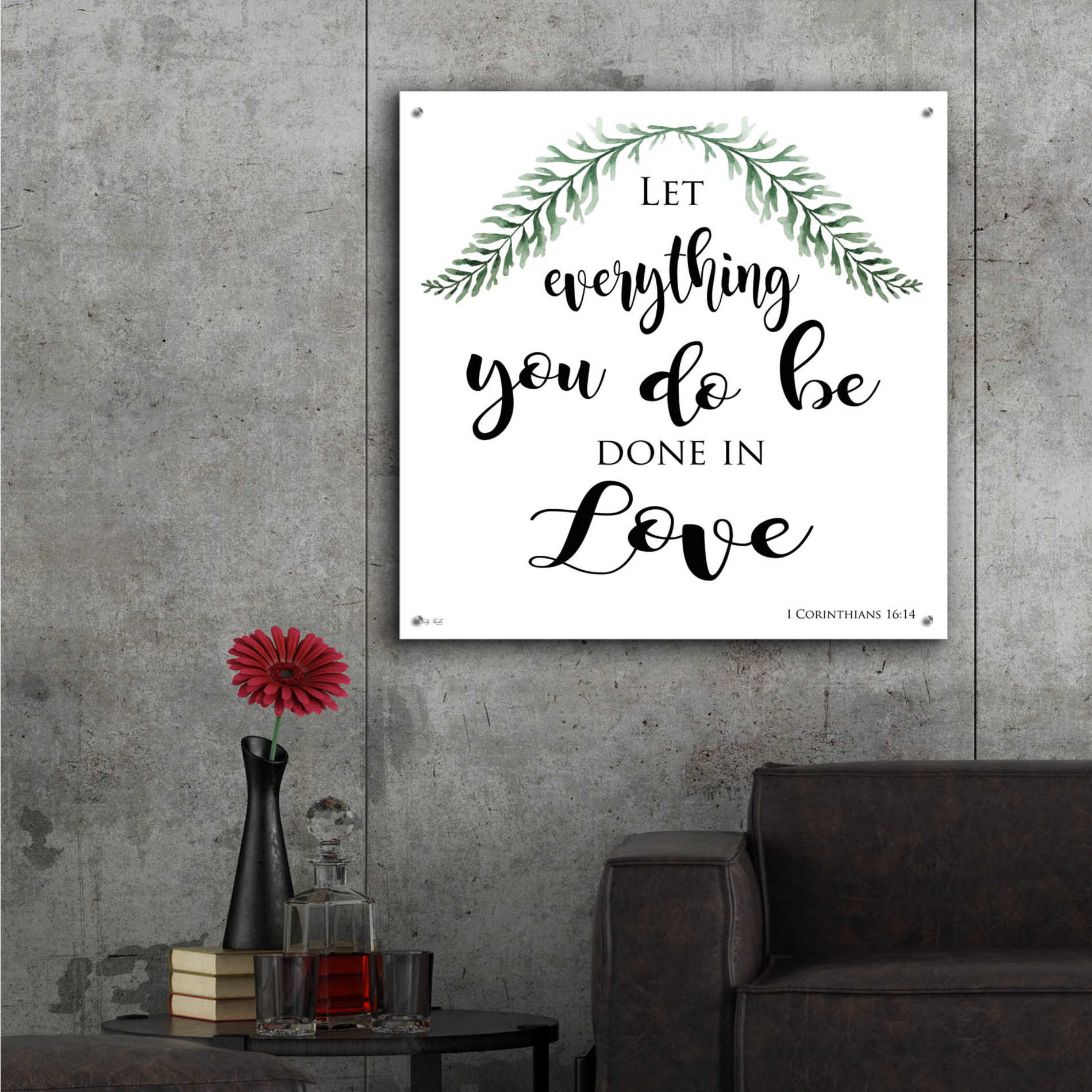 Epic Art 'Let Everything You Do Be Done in Love' by Cindy Jacobs, Acrylic Glass Wall Art,36x36