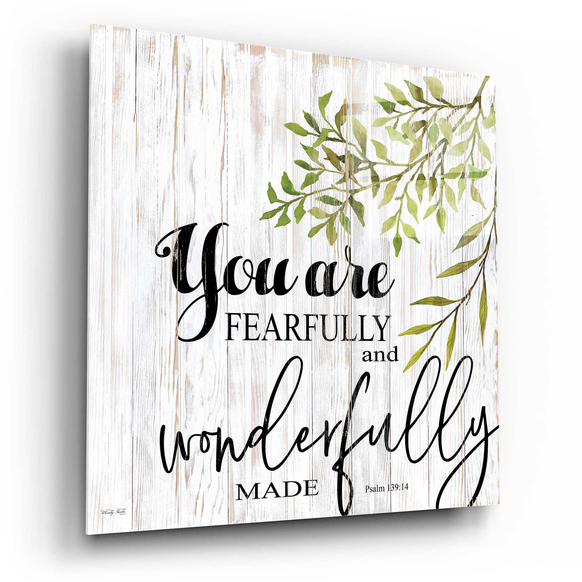 Epic Art 'You are Fearfully and Wonderfully Made' by Cindy Jacobs, Acrylic Glass Wall Art,12x12