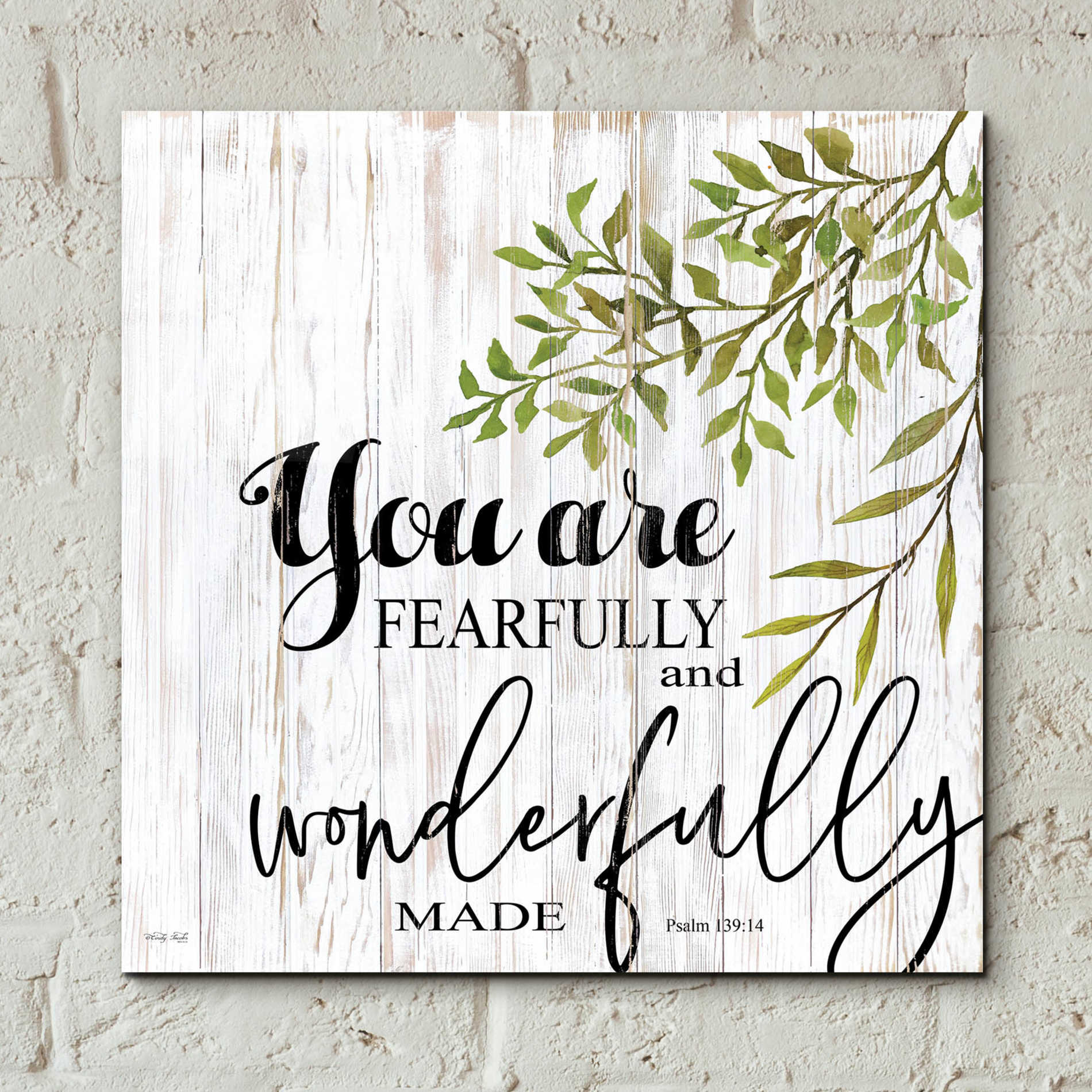 Epic Art 'You are Fearfully and Wonderfully Made' by Cindy Jacobs, Acrylic Glass Wall Art,12x12