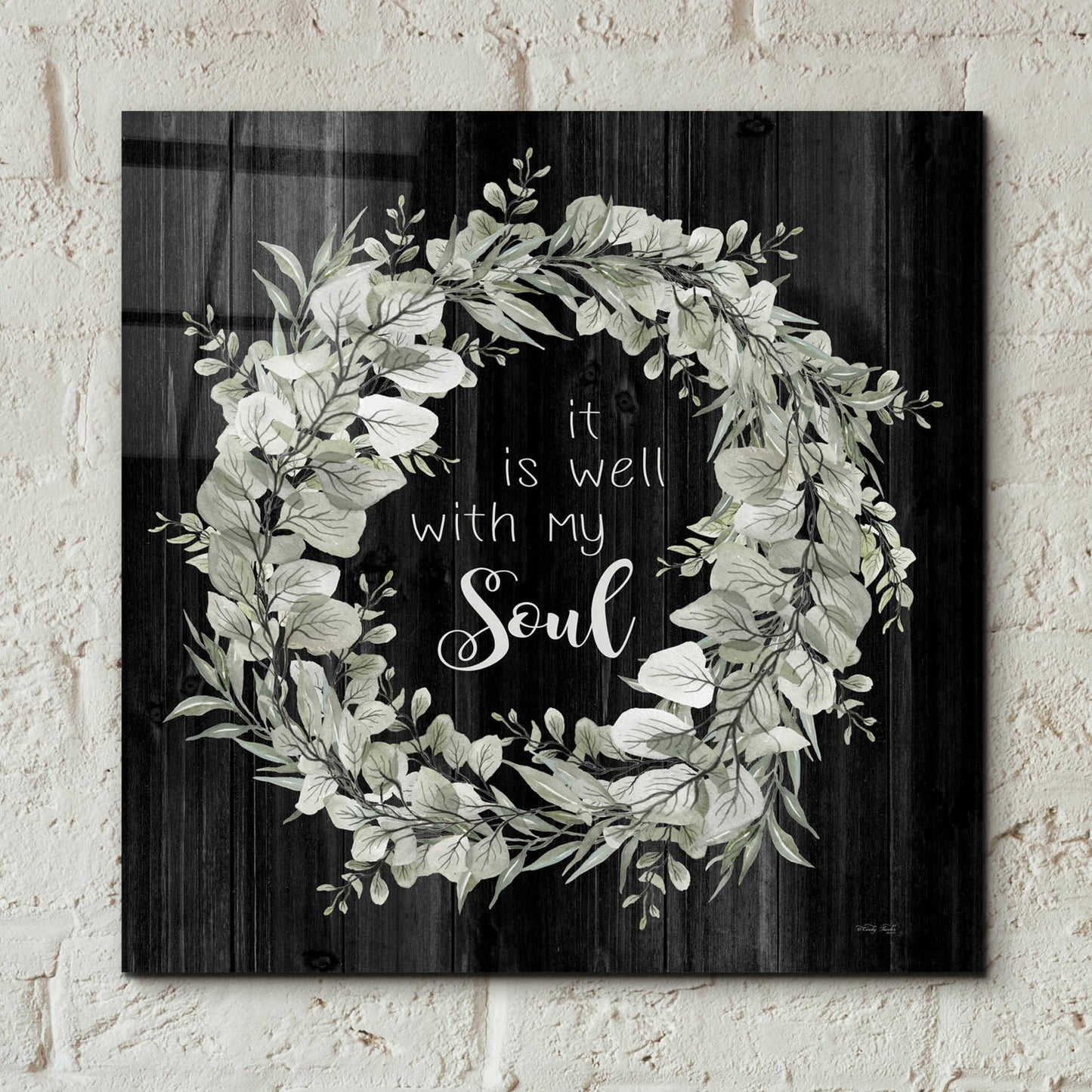 Epic Art 'It Is Well With My Soul' by Cindy Jacobs, Acrylic Glass Wall Art,12x12