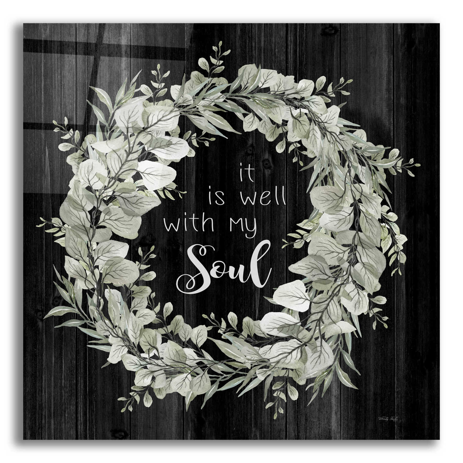 Epic Art 'It Is Well With My Soul' by Cindy Jacobs, Acrylic Glass Wall Art,12x12