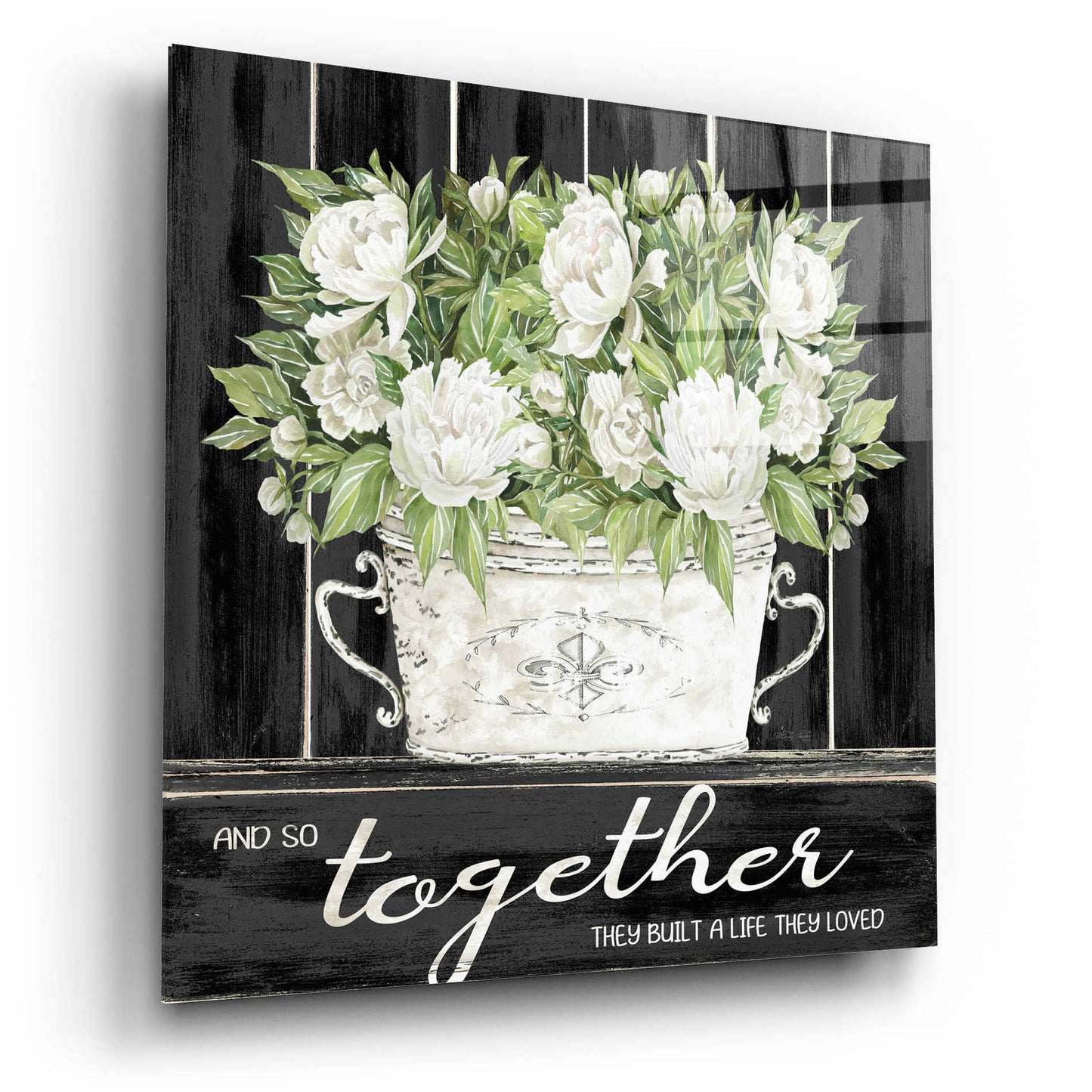 Epic Art 'And So Together' by Cindy Jacobs, Acrylic Glass Wall Art,12x12