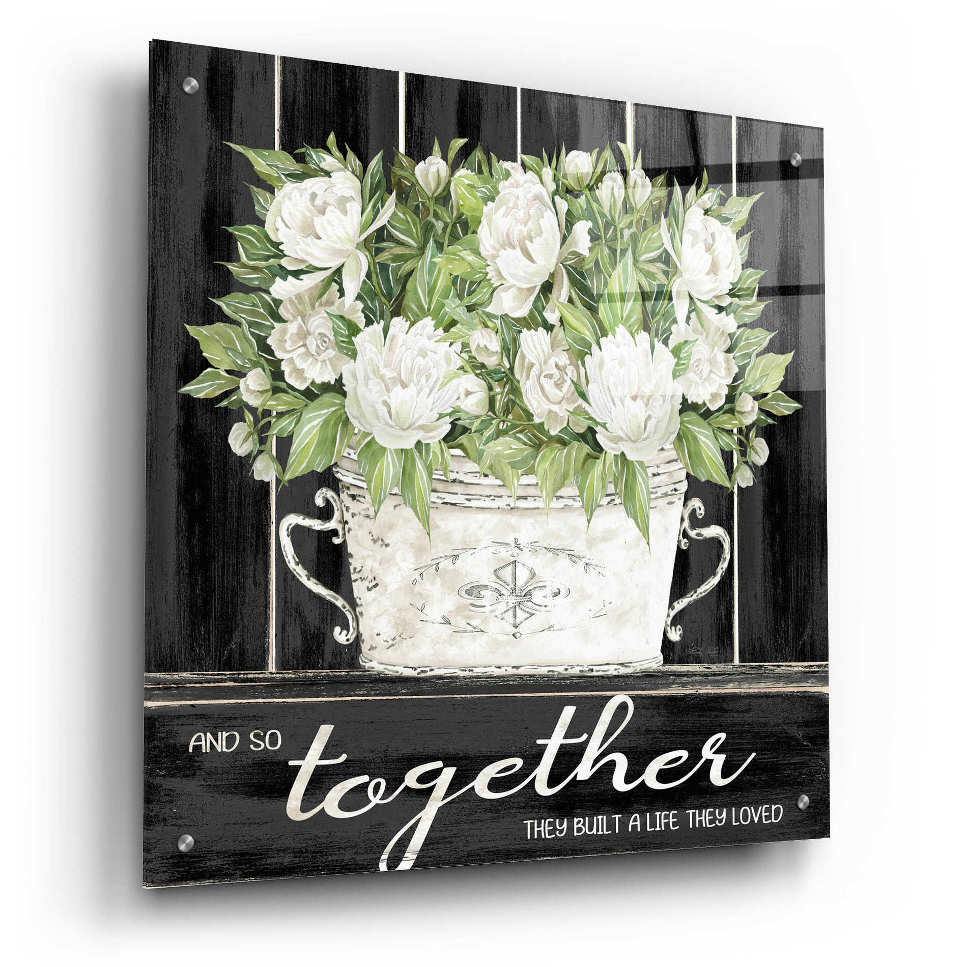 Epic Art 'And So Together' by Cindy Jacobs, Acrylic Glass Wall Art,24x24