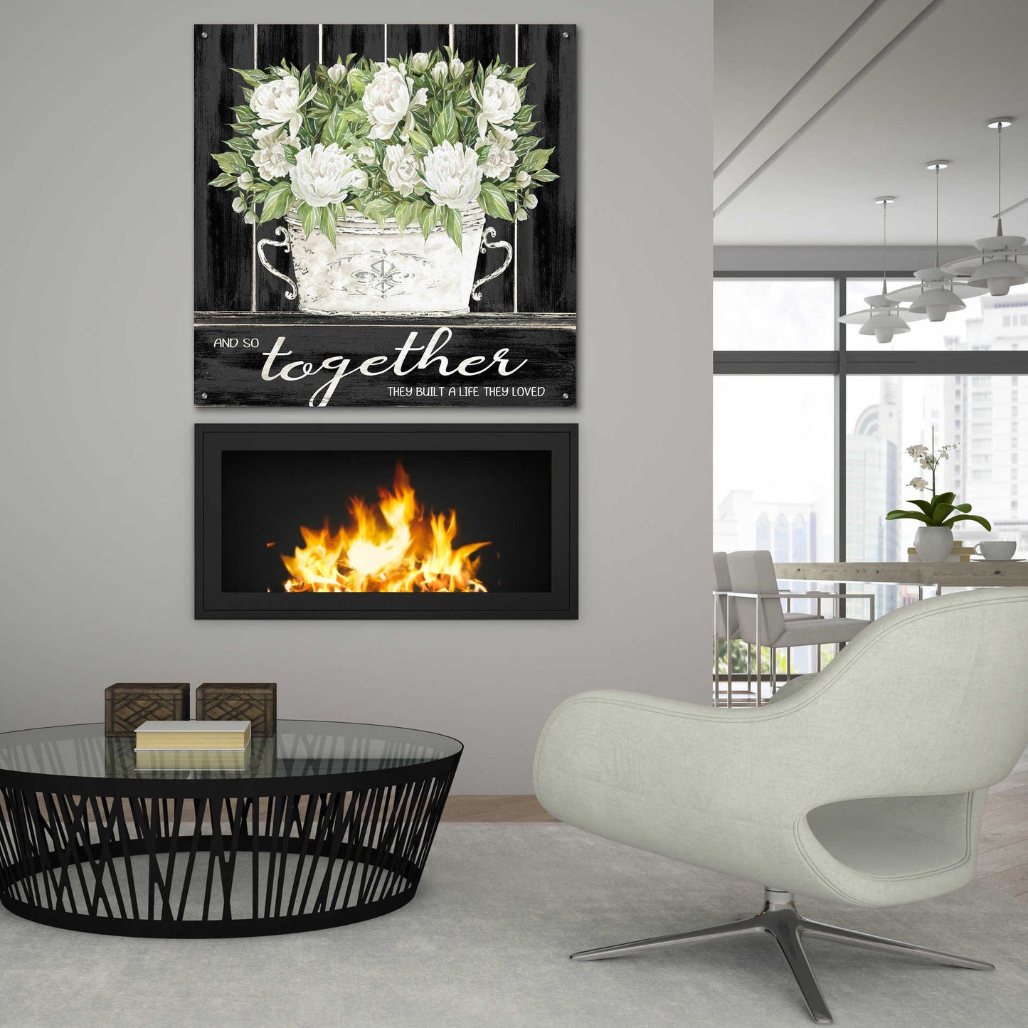 Epic Art 'And So Together' by Cindy Jacobs, Acrylic Glass Wall Art,36x36